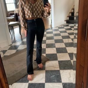 NWT Zara slim flare split hem jeans